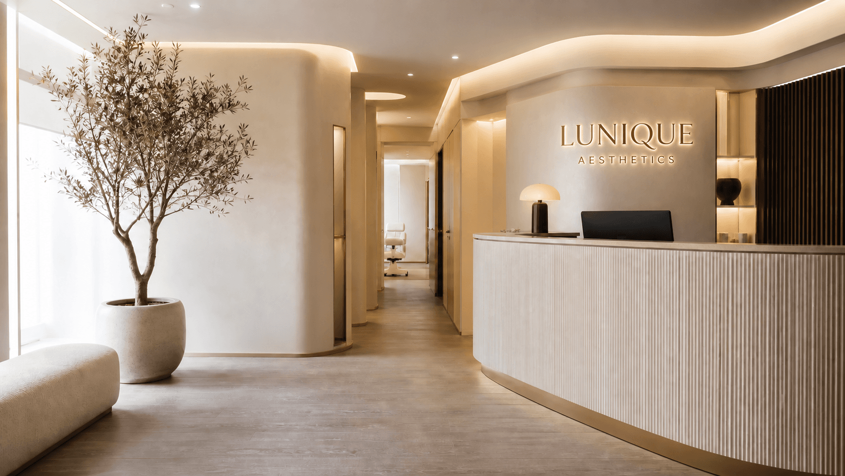 Recepția elegantă a salonului Lunique Aesthetics